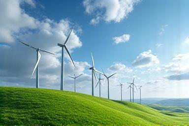 Ветрогенераторы на холме